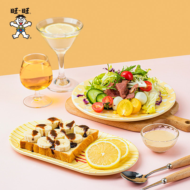 旺旺周边新品仙贝雪饼仿真餐盘食品级密胺餐具中餐西餐盘子,淘宝优惠券,粉丝福利购,淘宝优惠卷
