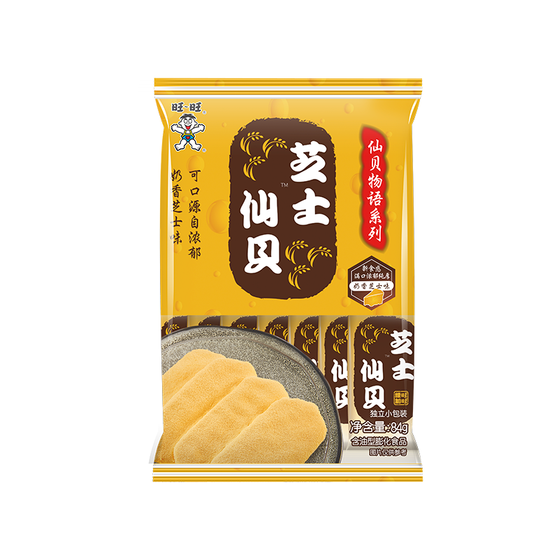 旺旺芝士仙贝84g*4办公室饼干 旺旺食品膨化食品