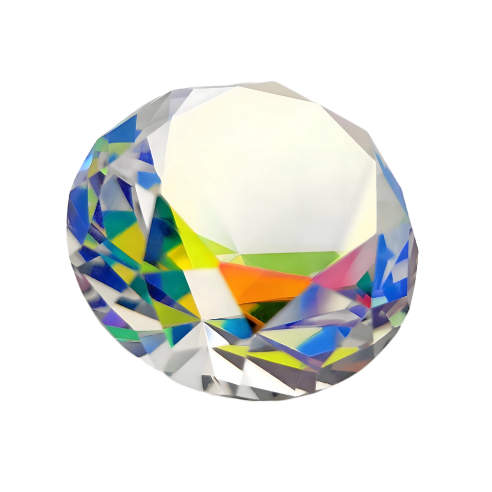 大号透明七彩水晶玻璃钻石家居柜台桌面装饰摆件生日情侣创意礼品,淘宝优惠券,粉丝福利购,淘宝优惠卷