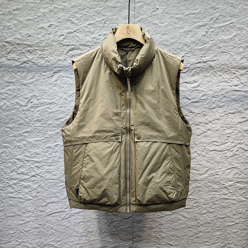 冬季新款美式工装羽绒马甲90%鸭绒加厚立领保暖纯色复古百搭背心,淘宝优惠券,粉丝福利购,淘宝优惠卷