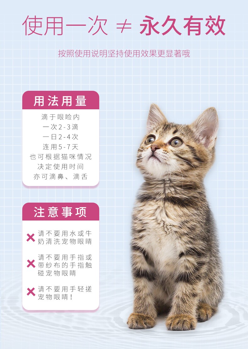 贝特赛滴眼液猫咪专用眼药水猫鼻吱眼睛红肿减少分泌物缓解流眼泪