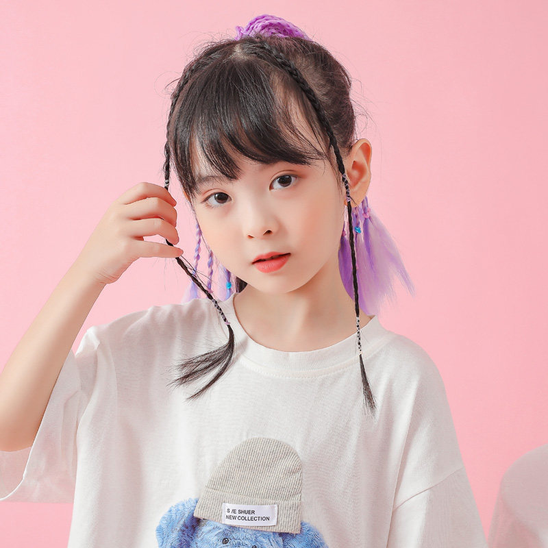 六一儿童节头饰街舞爵士儿童舞蹈扎头发演出脏辫幼儿表演假发辫子