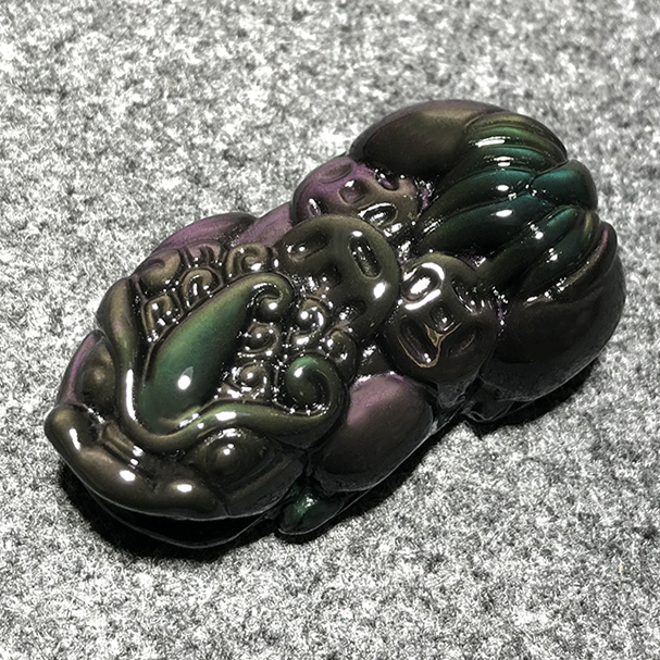 天然黑曜石吊坠墨西哥金曜石貔貅项坠男士女款彩虹眼黑耀石金耀石 天然黑曜石吊坠墨西哥金曜石貔貅项坠男士女款彩虹眼黑耀石金耀石