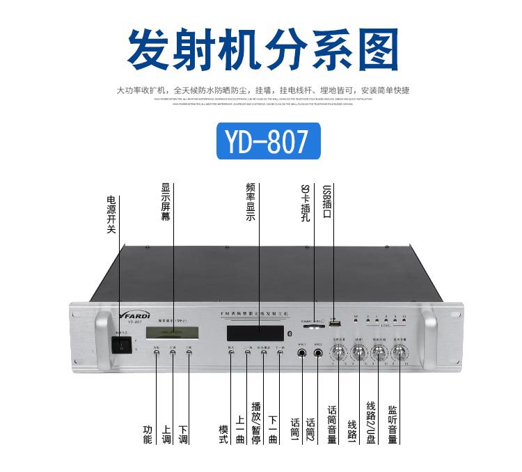 远迪村委会功放器无线广播喇叭号筒村村通套装室外户外高音大喇叭 - 图1