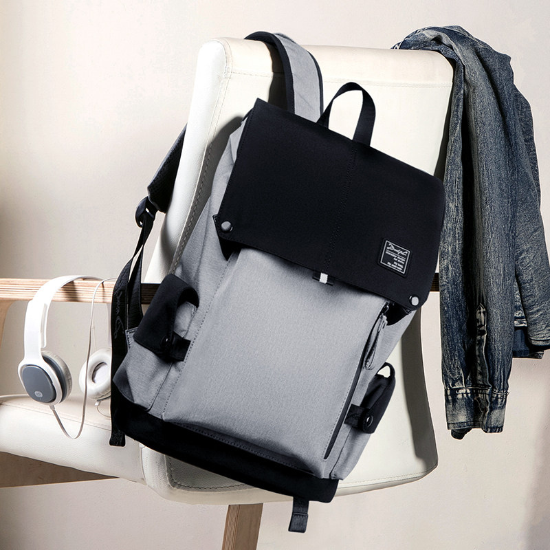 休闲潮流男士旅行大学生简约电脑包 迪菲莱双肩背包