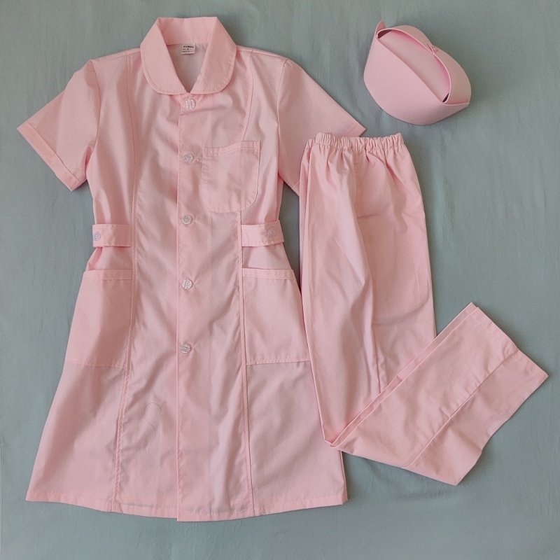粉色护士服女短袖套装短袖两件套长款护工医美口腔牙科实习工作服,淘宝优惠券,粉丝福利购,淘宝优惠卷