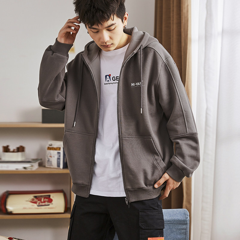 唐狮2020春季新款拼接连帽男士卫衣 唐狮喜之乐夹克