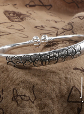 南瓜实心999贵妃银镯子情侣