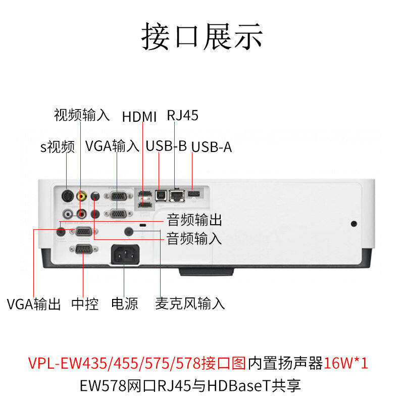 sony ew435高清1080p无线投影仪 之誉数码投影机