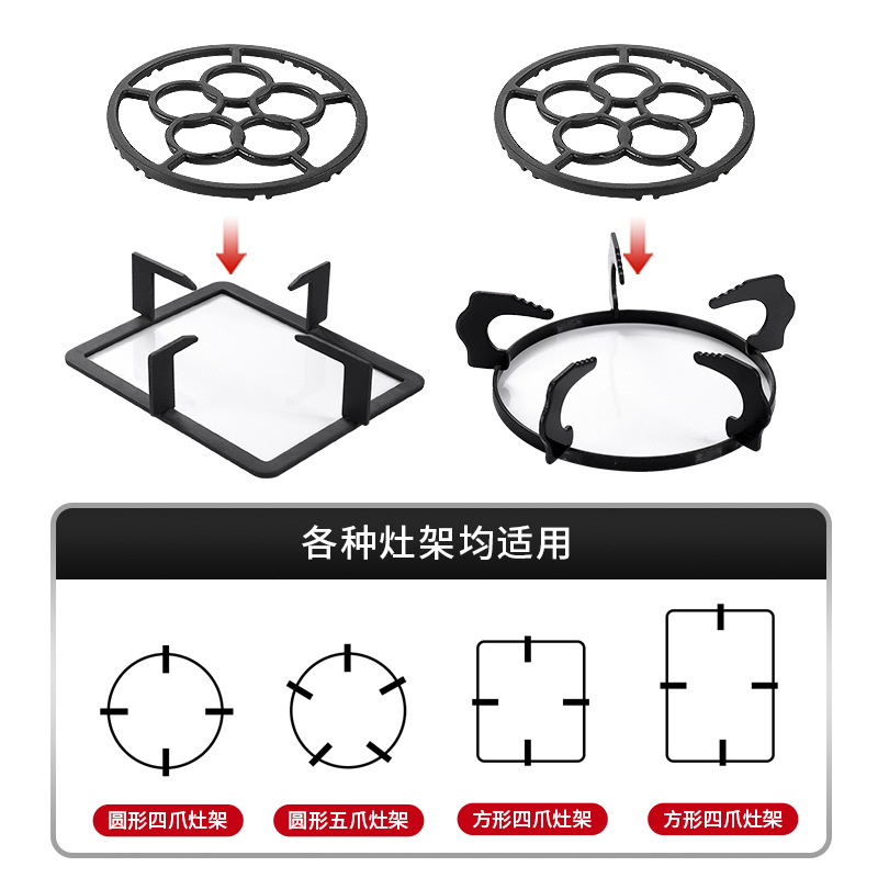煤气灶支架厨房灶台支架托燃气灶架托通用锅架炉架小奶锅防滑架子 - 图1
