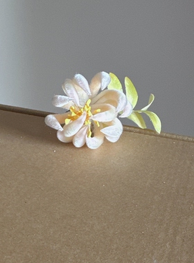 国风蚕丝绒花簪日常汉服两用