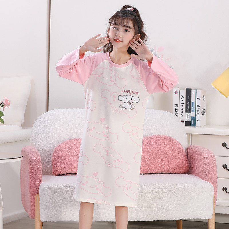 儿童睡裙纯棉春秋季长袖12岁女孩大童宝宝公主风女童睡衣家居服,淘宝优惠券,粉丝福利购,淘宝优惠卷