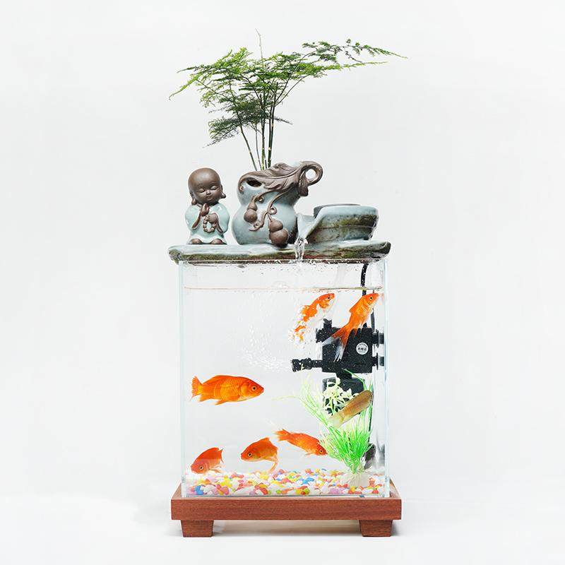 新款流水摆件金鱼缸办公室桌面造景水循环喷泉开业礼品装饰摆件,淘宝优惠券,粉丝福利购,淘宝优惠卷