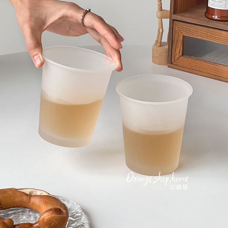 创意磨砂玻璃喝水杯女家用高颜值饮料果汁杯酒杯办公室茶杯咖啡杯,淘宝优惠券,粉丝福利购,淘宝优惠卷