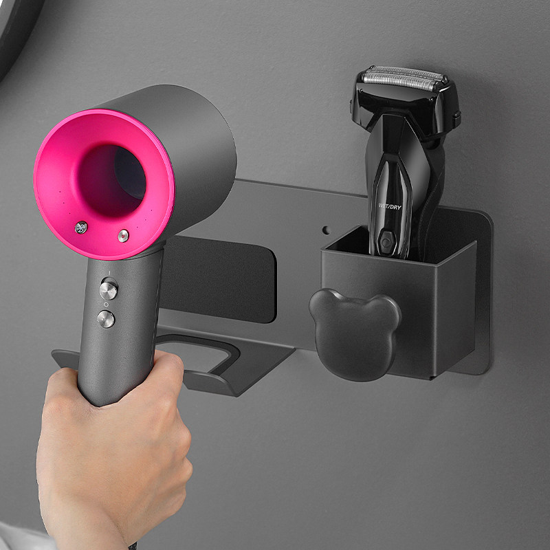 不锈钢免打孔吹风筒放置架吹风机收纳置物架子卫生间理发店通用款,淘宝优惠券,粉丝福利购,淘宝优惠卷