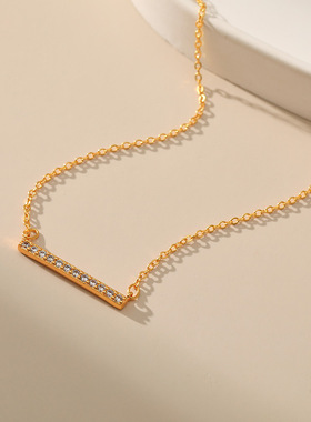 明懿~年少有为林晚林允同款平衡木项链简约小众轻奢精致百搭