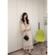 L003 heavy hand hook ເຂັມຫນາ corrugated knitted cardigan ຂະຫນາດໃຫຍ່