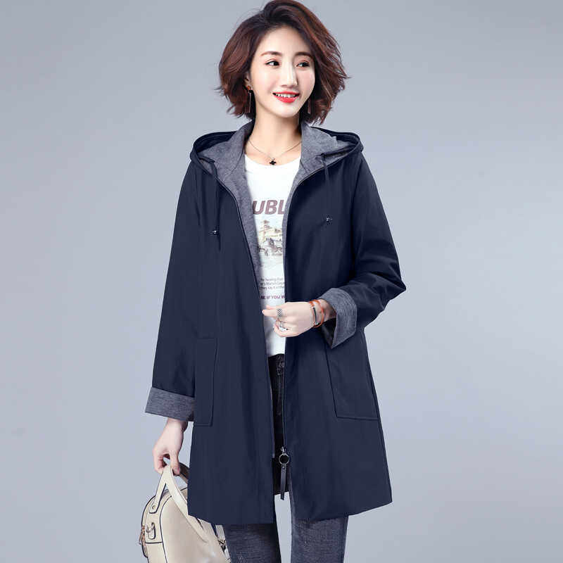 大码女装中长款风衣女2025春秋新款中年妈妈高级感宽松显瘦外套,淘宝优惠券,粉丝福利购,淘宝优惠卷