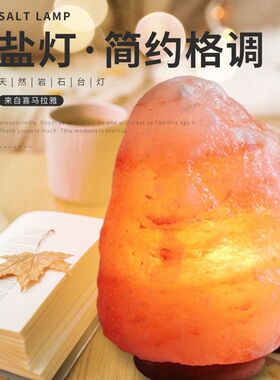 喜马拉雅矿物盐灯负离子红盐卧室