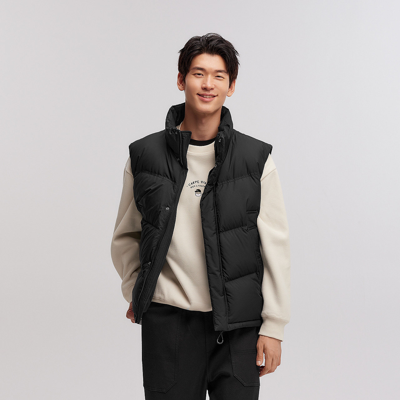 [商场同款]森马羽绒马甲男冬季新款宽松防水外套休闲情侣装百搭潮,淘宝优惠券,粉丝福利购,淘宝优惠卷