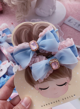 Mao手作309萌萌爱丽丝洛丽塔lolita发饰手工蝴蝶结