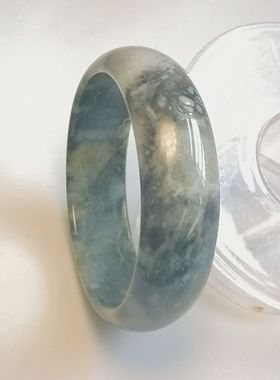 天然色彩戈壁玉青花手镯天然材质