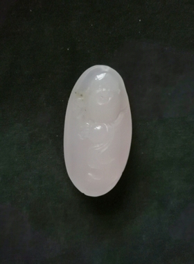 天然材质白色金丝玉佛吊坠戈壁玉