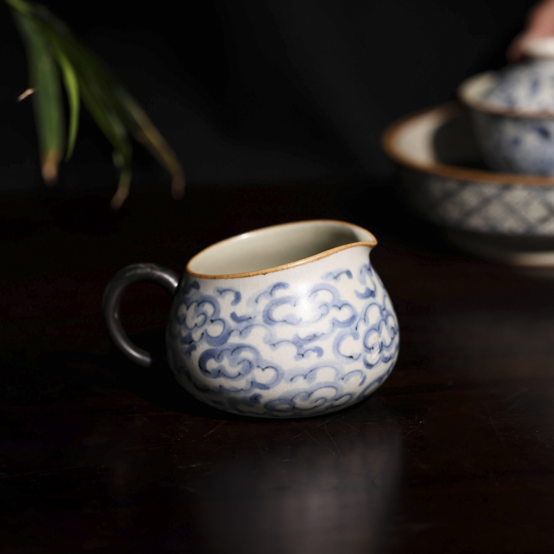 【朴云堂  青花手绘公道杯】茶道配件手工分茶器,淘宝优惠券,粉丝福利购,淘宝优惠卷