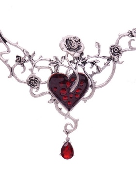 摇篮曲Lolita罗密欧系列Nololita三周年滴血珍珠爱心项链哥特暗黑