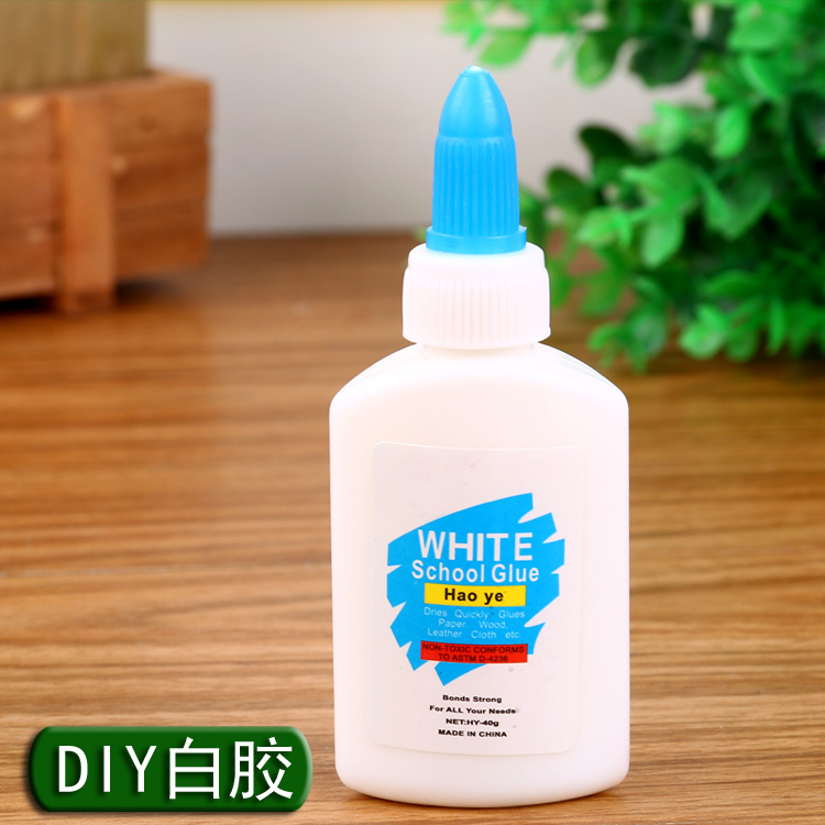 40g衍纸胶水DIY学生白胶手工制作粘纸 木工用美劳课白乳胶瓶装 - 图0