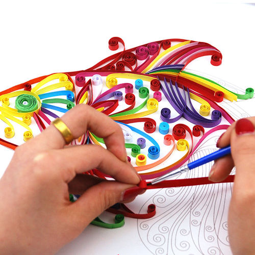 作品衍纸底稿 线稿图手工衍纸画DIY折纸 衍纸画线稿图相框成品 - 图3