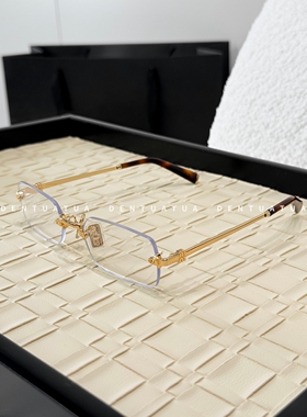 DENTUATUA 思想者zui克制的奢华！25FW 方形无框太阳眼镜墨镜男女