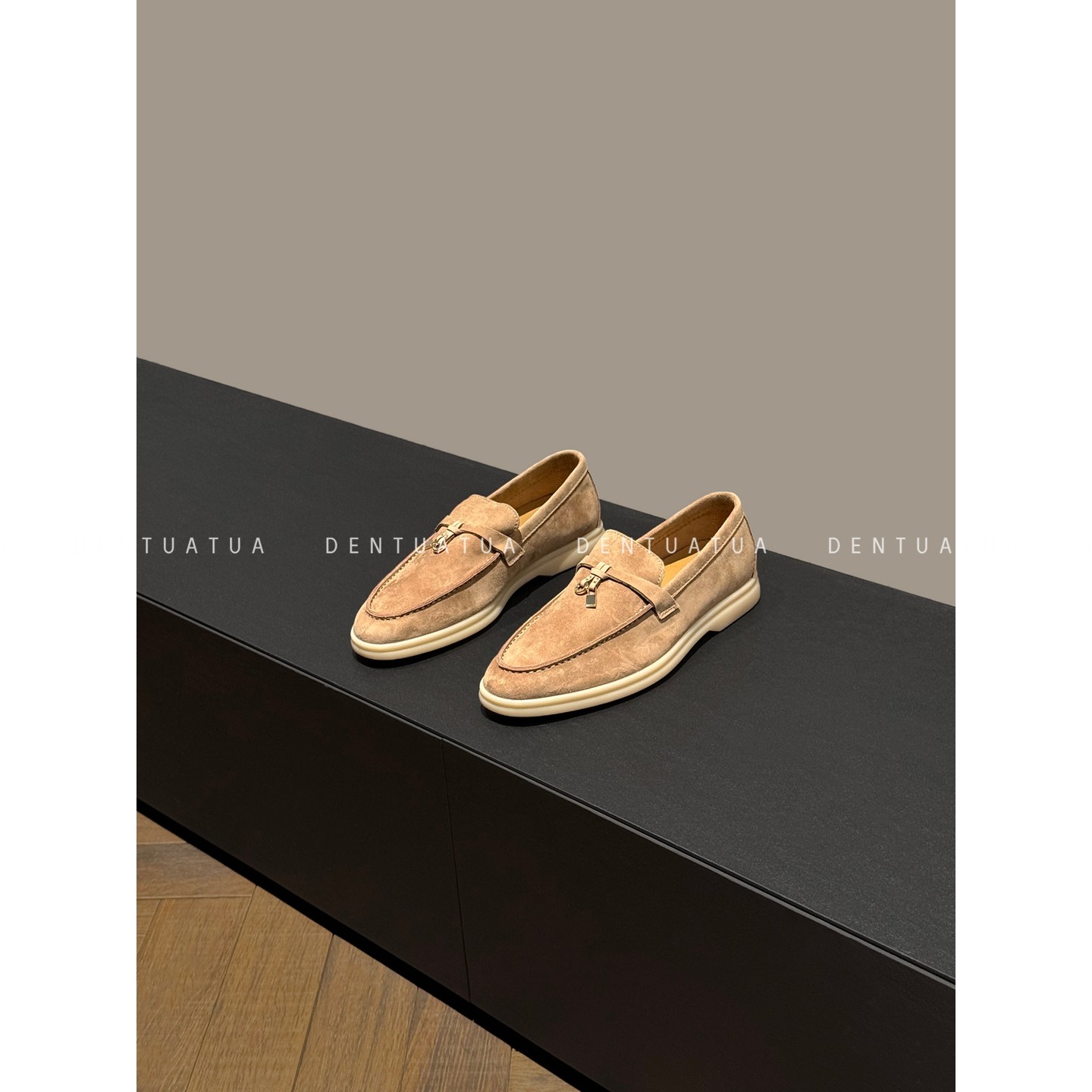 DENTUATUA 调色盘上的优雅变奏！25ss 流苏锁扣一脚蹬乐福单鞋 女,淘宝优惠券,粉丝福利购,淘宝优惠卷