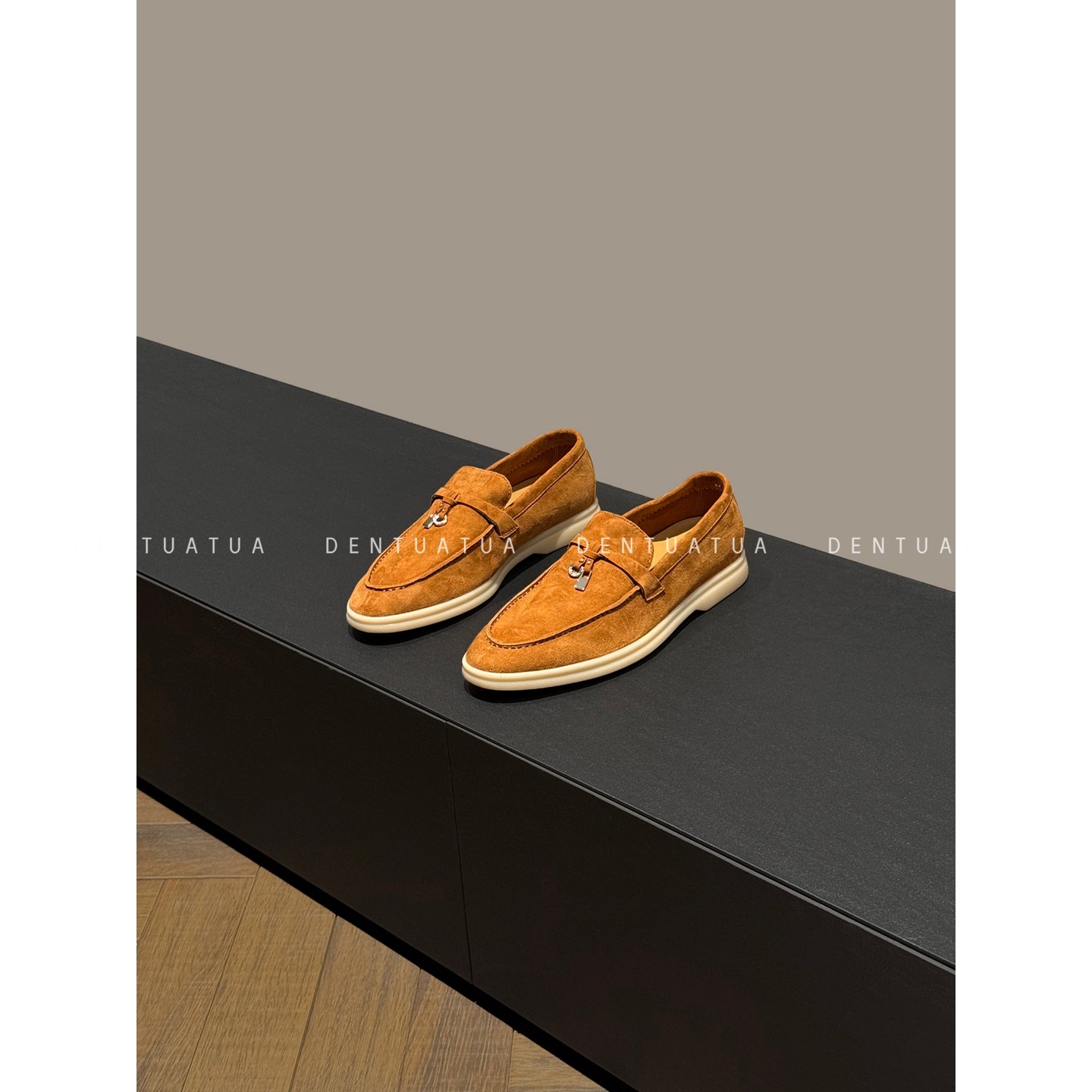 DENTUATUA 调色盘上的优雅变奏！25ss 流苏锁扣一脚蹬乐福单鞋 女,淘宝优惠券,粉丝福利购,淘宝优惠卷