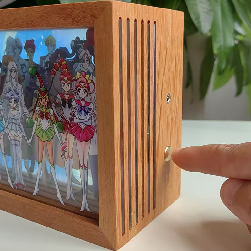 美少女战士全家福氛围灯画水兵月亚克力书房客厅玄关装饰画礼物 - 图2