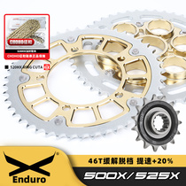 Applicable Kai Yue 500X 525X modified size flying silent tooth disc sprocket Zheng and oil seal chain speed up faster