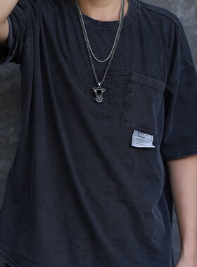 欧美朋克风项链长款吊坠