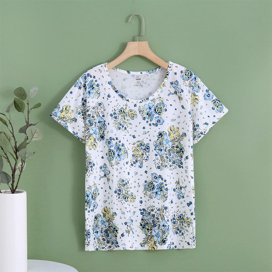 A&B round neck pure cotton short-sleeved loose women's undershirt