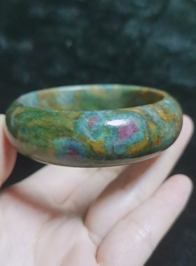 纯天然手镯一物一图保真红绿宝