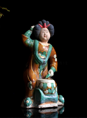 陶瓷乐器家居客厅彩绘艺术风古玩