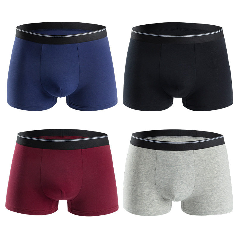 男士纯棉运动平角内裤男生男式纯色性感四角透气短裤头全棉底裤,淘宝优惠券,粉丝福利购,淘宝优惠卷