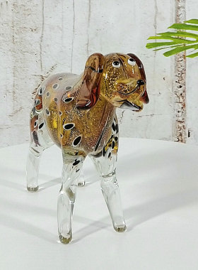 摆设淄博博山手工琉璃生肖狗摆件