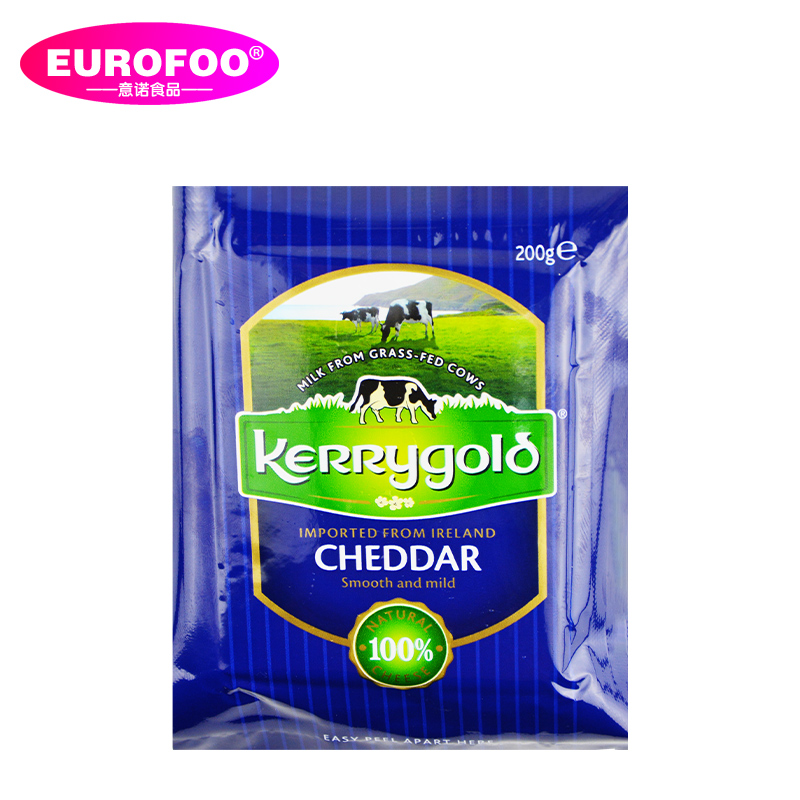 kerrygold cheddar 爱尔兰风味切达淡味干酪200g 切达奶酪块芝士 - 图0