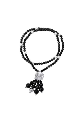 ATELIERSO 黑曜石/灰玛瑙流苏手串