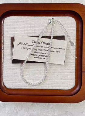 细款爆闪满钻网球项链925银叠戴手链小众设计时尚精致女士手链