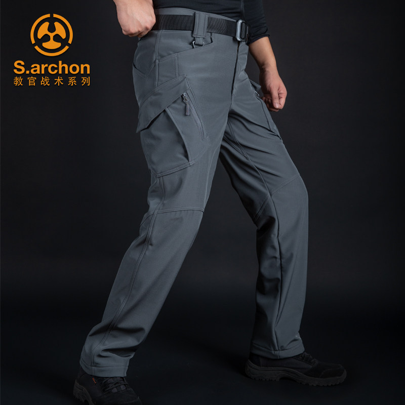 冬季加绒软壳战术裤男防风IX9军迷作战户外工装裤弹力直筒作训裤,淘宝优惠券,粉丝福利购,淘宝优惠卷