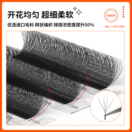 四叶草睫毛美睫店专用超软不散根混合装 4叶草三叶草kiss韩国嫁接 - 图2