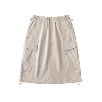 American Retro Elastic Waist Workwear Skirt Women's Summer Versatile Slim A-Line Outdoor Five-Point Drawstring Skirt