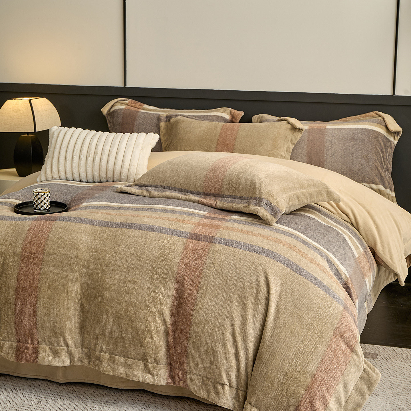 金太阳秋冬加厚艾能绒四件套保暖牛奶绒法兰绒艾能纤维床上用品