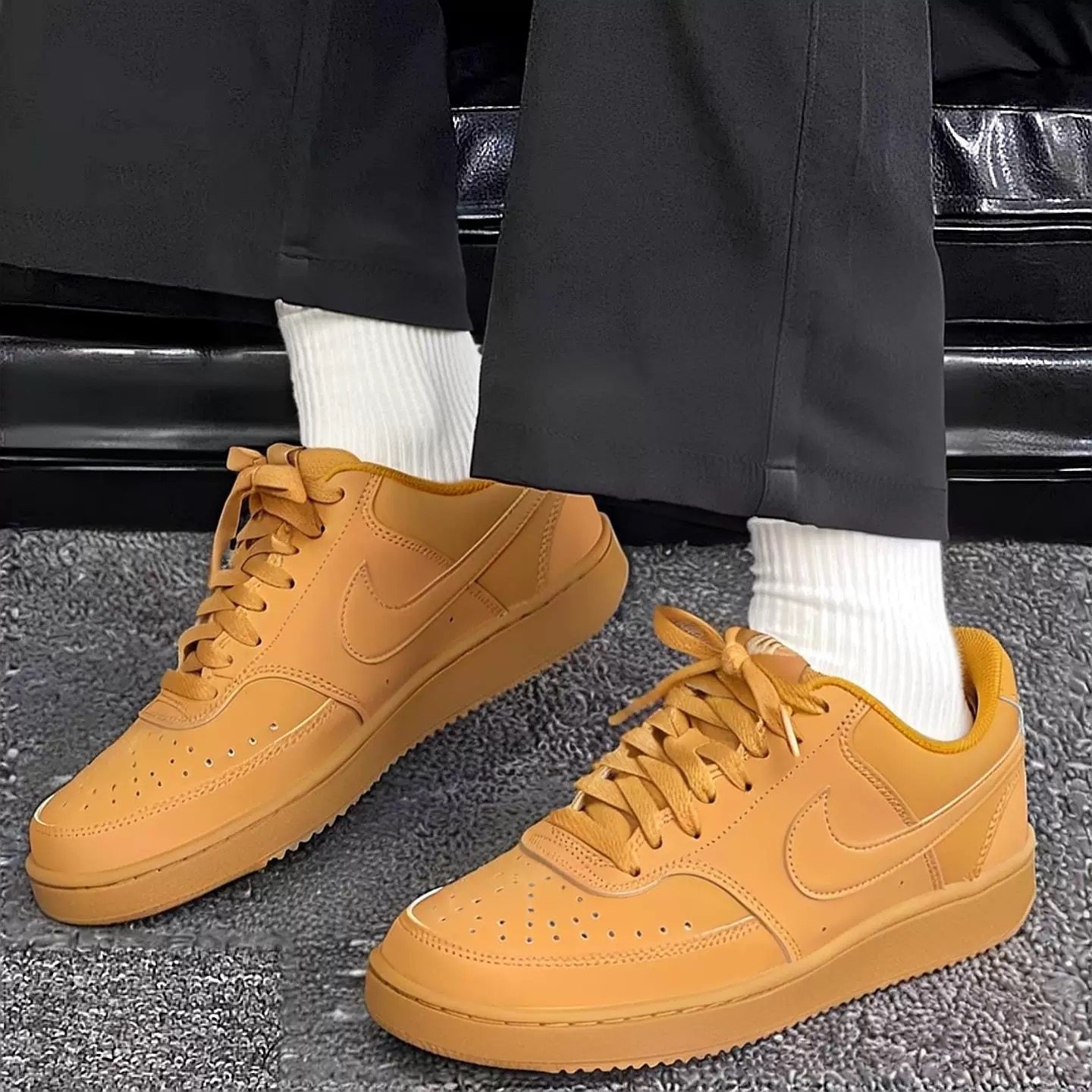 耐克/Nike Court Vision 小麦色男子百搭低帮复古板鞋 CD5463-200,淘宝优惠券,粉丝福利购,淘宝优惠卷